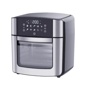 1800W Family Size Multi Functional Air Fryer Rotisserie Oven 16L with 10 Cooking Modes Glass Visual Window