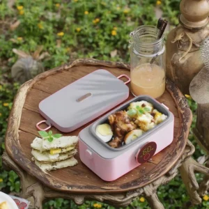 1L 16000mAh Rechargeable 304 Stainless Steel Heating Thermos Electric Lunch Box Multi Functional Automatic for Household Car Use