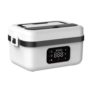 1L Electric Heating Stainless Steel and Plastic Lunch Box for Office Home Car Outdoor Use Food Warm Storage
