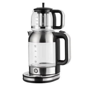 1L+2.5L Stainless Steel Electric Tea Kettle Kitchen Appliance Water Temperature Control Glass Tea Kettle