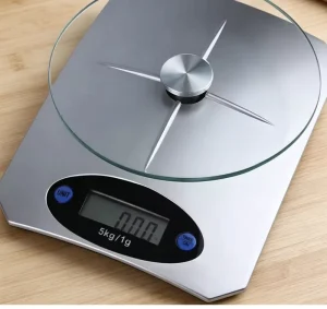 1g/5kg High Precision Digital Display Battery Powered Kitchen Electronic Scale Household Baking Use Glass Weight Measuring