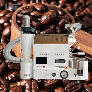 1kg Commercial Coffee Roaster Machine for Cafe Shop Electric Gas Control with Hot Air Roasting Digital Temperature PID System