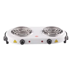 2*1000W Adjustable Electric Hot Plate Kitchen Appliance Double 2 Burner Stove Coil Hotplate for Cooking