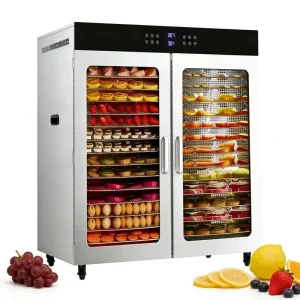 2 Cabinets 48 Trays Vegetable Food Dehydrator Machine Commercial Fruit Dehydrating Drying Machine
