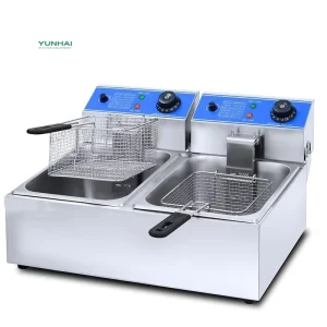 2 Cans 2 Baskets Electric Deep Fryer Industrial Deep Fryer Commercial Chicken Deep Fryer Machine
