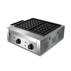 2 Plate Gas Electric Takoyaki Maker 220V Automatic Takoyaki Machine
