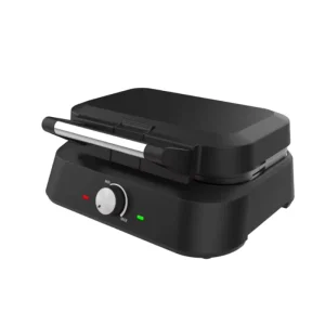 2 Slices Electric Waffle Maker Machine With Adjustable Thermostat Non Stick Coating Fast Heating