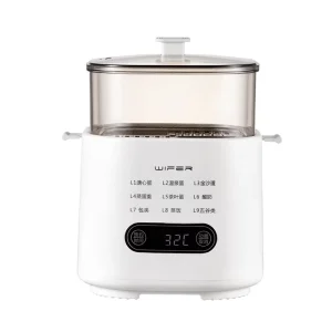 2-Tier Electric Egg Cooker NTC Temperature Control 24H Preset Multi-functional Egg Boiler Double Layer Steamer for Home