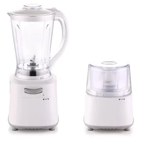 2 in 1 Blender & Chopper 1000W 1.5L Plastic Blender 300g Chopping Bowl Pulse (blender) Press top Start Chopper
