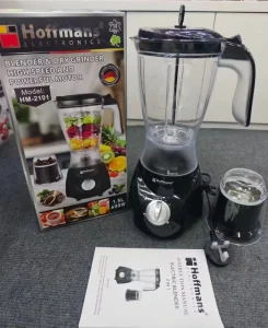 2 in 1 Electric Food Blender 600W High Speed Mixer with 1.5L Unbreakable PC Jar Dry Grinder