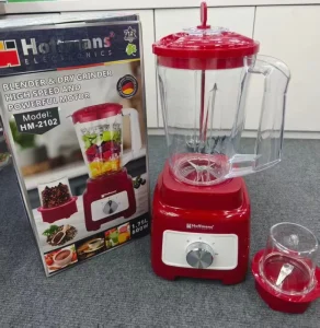 2 in 1 Electric Food Blender 600W High Speed Mixer with 1.75L Unbreakable PC Jar & Dry Grinder