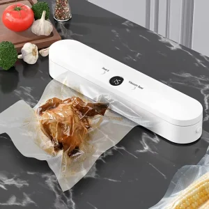 2 in 1 Electric Fully Automatic Vacuum Bag and Food Sealing Machine Sustainable Kitchen Packaging Equipment