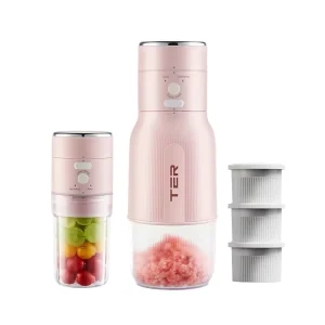 2 in 1 Function Portable Mixer Mini USB Rechargeable Mini Juicer Snow Cone Shaved Ice Machine