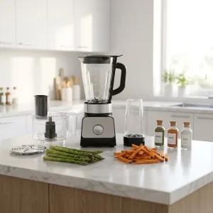 2 in 1 Juicer Blender 1.5L Heavy Duty Commercial Household Stainless Steel 800W Multifunctional Blender Food Processor Smoothies