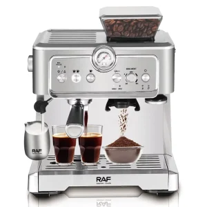 2.3L Metal Professional Espresso Machine 15Bar Commercial Espresso Machine With Grinder for Household Hotel