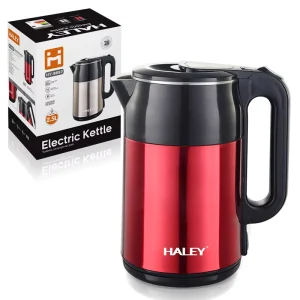 2.5L Electric Kettle 304 Stainless Steel Double Wall Cool Touch 360 Rotatable Automatic Shut off 1500W