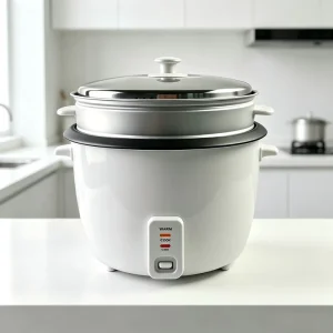 2.8L Stainless Steel Electric Automatic Non-Stick Eco-Friendly Rice Cooker Steamer Measuring Cup Paddle 1000W Household Factory
