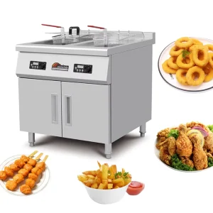 20* 2 L Restaurant Deep Frier Frying Machine Friteuse Friggitrice Double Tank Commercial Electrical Deep Fryer for Fried Chicken