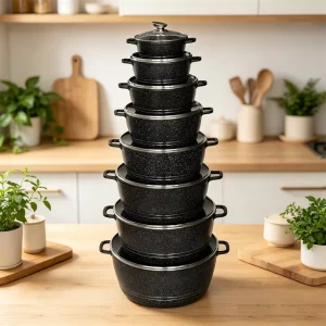 20 24 28 32 36 40 44 48cm Large Size Pot Non Stick 16 Piece Aluminum Home Dinnerware Set Big Cooking Pots Sets Nonstick Cookware