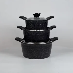 20 24 28cm 6 Piece Non Stick Cast Aluminum Cookware Set Korean Design Ustensiles De Cuisine Kitchen Cooking Pot