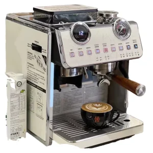 20 Bar Pressured Italian Coffee Maker Automatic Espresso Coffee Grinder Dual Pumps Double Boilers Electric Household
