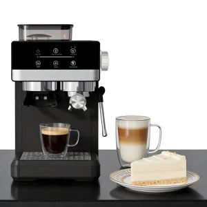 20 Bar Professional Smart Programmable Stainless Steel French Espresso Coffee Machine Touch Screen Multi function Brewing Milk
