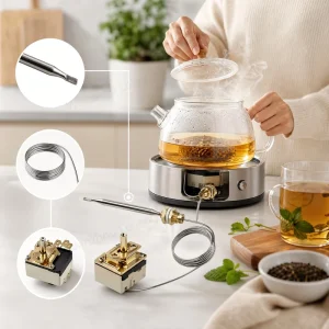 200 Deg Fryer Thermostat WHD 200B CE CQC VDE Commercial Catering Component Food Warming Table Heating Household Equipment