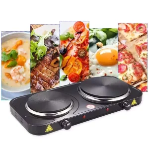 2000W Dual Plates Electric Stove Multi Functional Electric Stove with Heat Preservation for Boiling Water Making Tea Coffee