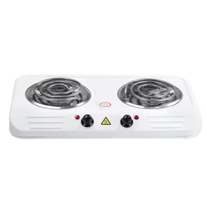 2000W Electric Countertop Double Burner 110V 220V Adjustable Temperature Hot Plate with Metal Housing for Household Use