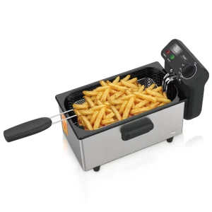 2000W Electric Deep Fryer Oil Cooking Machine 3L Fast Heating Stainless Steel Construction Precise Temperature Control