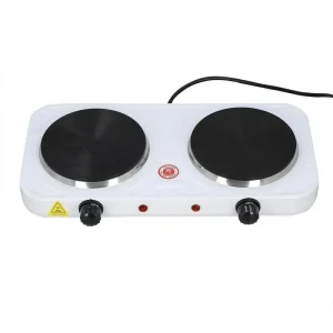 2000W Electric Double Burner Portable Hot Plate Countertop Cooktop with Independent Temp Control for Home Kitchen RV Camping