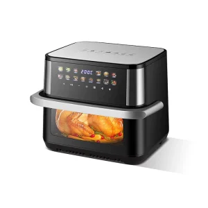 2000W Kitchen Air Fryer 10L Top Open Style Set with Oil Pan and Grill Rack