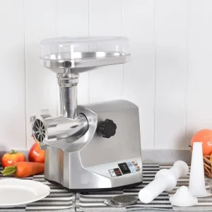 2000W Powerful Die cast Aluminum Electric Meat Grinder Sausage Stuffer Household Slicer and Mincer Updated Design
