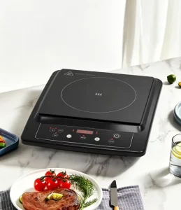 2000W Single Burner Microlite Panel Induction Cooker with Countertop Installation Waterproof Design Time Setting AD20KY TJ
