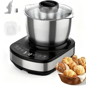 200W 7L Kitchen Stand Mixer Professional Electric Food Dough Kneading Machine with 6-Speed Control and Pulse Function