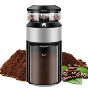 200W Stainless Steel Electric Burr Coffee Grinder 28 Precise Grind Settings 12 Cups Household Use Energy Efficient Class