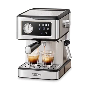 20Bar Semi Automatic Electric Espresso Coffee Maker Cappuccino Latte Milk Frother Steam Wand RV Household
