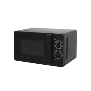 20L Compact Countertop Microwave Oven 700W Small Kitchen Microwave with Glass Turntable Black