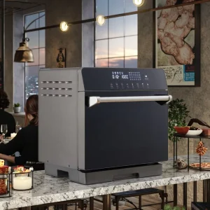 20L Digital Control Multifunctional Electric Gas Oven Air Fryer Steam Bake Rotisserie Household Hotel Use Toaster Toast Warm