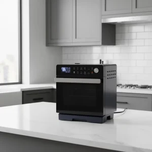 20L Electric Multifunctional Mini Air Fryer Steam Oven Convection Bake Toast Warm Stainless Steel App Controlled Digital