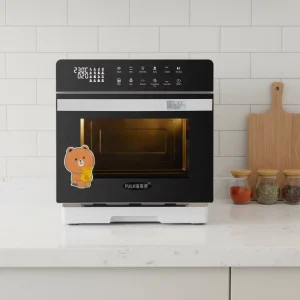 20L Multifunctional Electric Air Fryer Steam Oven Stainless Steel Convection Warm Function US Plug Outdoor Hotel Use Household