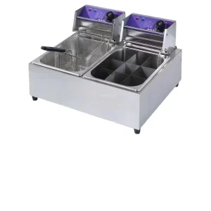 20L Stainless Steel Double Tanks Electric Fryer Electric Industrial Deep Fryers