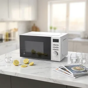 20L Table Multifunction Microwave Oven with Grill Reheat Defrost & Auto Cooking Modes