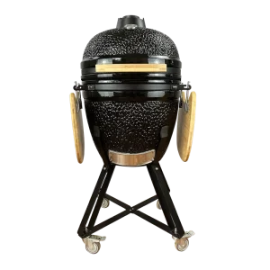 21 Inch Ceramic Charcoal Kamado BBQ Grill Rotisserie Compatible BBQ Oven for Outdoor Camping Party Cooking