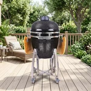21 Inch Kamado Barbeque Argentinian Cyprus Spit Roaster Rotisserie Charcoal Bbq Grill