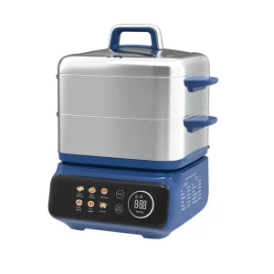 2100W Electric Steamer High Level Quality 304 SS Basket Food Material 16L Multifunction DIgital Steamer