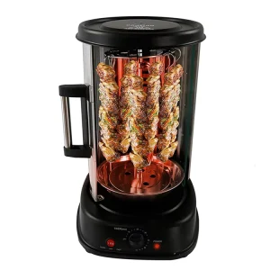 21L Round Shape Vertical Household Automatic Rotating BBQ Barbecue Rotisserie