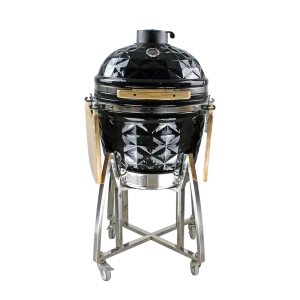 22 Inch Ceramic Charcoal Kamado BBQ Grill with Rotisserie Pizza Kamado for Home Restaurant Outdoor Cooking