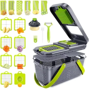22 in 1 Manual Vegetable Chopper Slicer Fruit Onion Cutter Vegetable Cutter Gadgets Cuisine Chopper