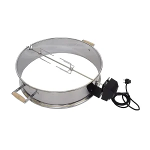 22.5” Stainless Steel Charcoal BBQ Rotisserie Ring Heat Resistant Tools for Kettle Grills